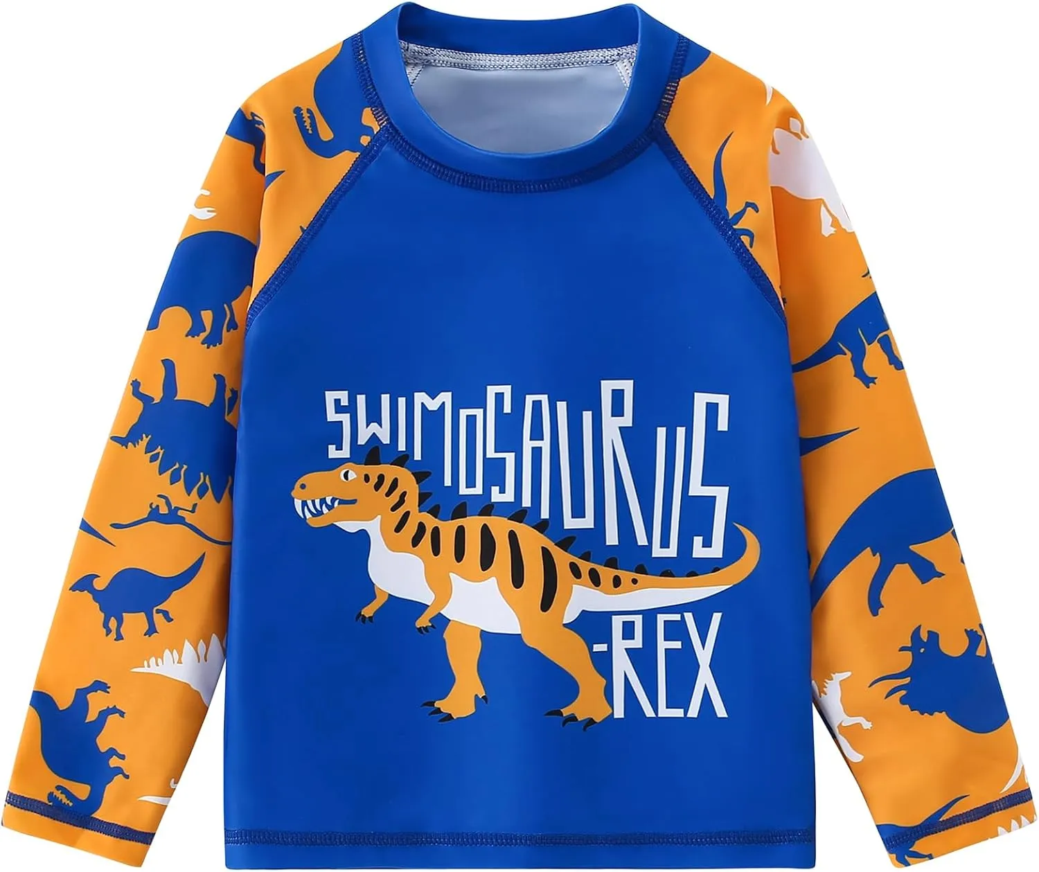 2-Piece Boys Dinosaur&Whale Swimsuit Set Long Sleeve Shirt   Trunks Toddler Swimming Suit Kids Rash Guards Bathing Suits