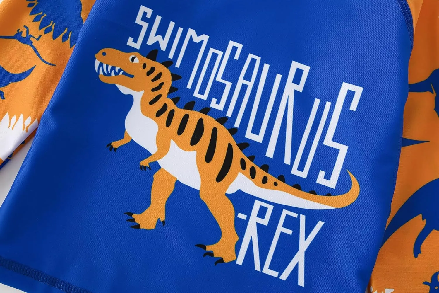 2-Piece Boys Dinosaur&Whale Swimsuit Set Long Sleeve Shirt   Trunks Toddler Swimming Suit Kids Rash Guards Bathing Suits