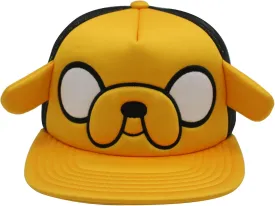 Adventure Time Trucker Hat, Jake The Dog Adult Baseball Cap with Flat Brim and 3D Ears, Multi, One Size