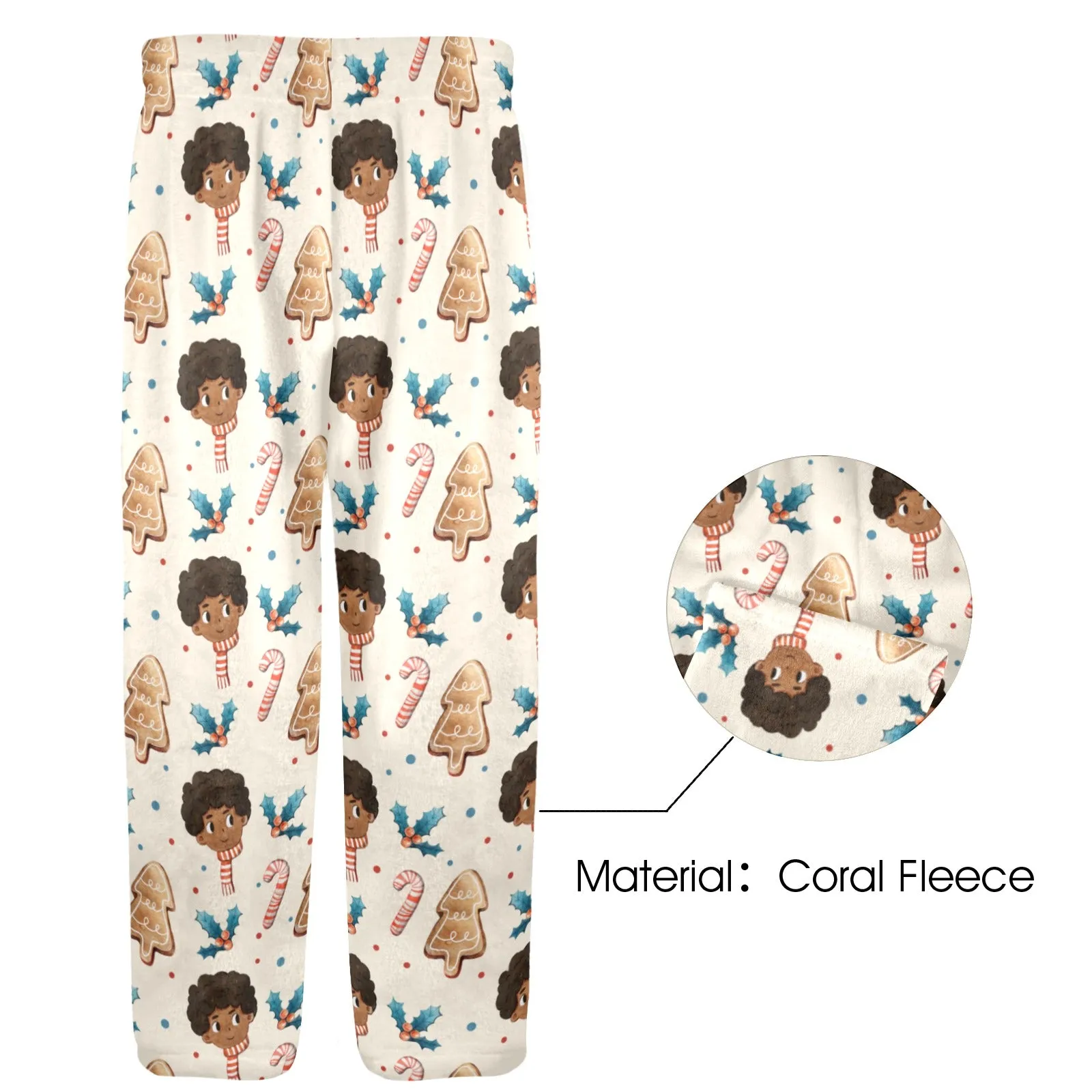 Afro Prince Holiday Big Kids' Coral Fleece Pajama Pants(8-15Y)