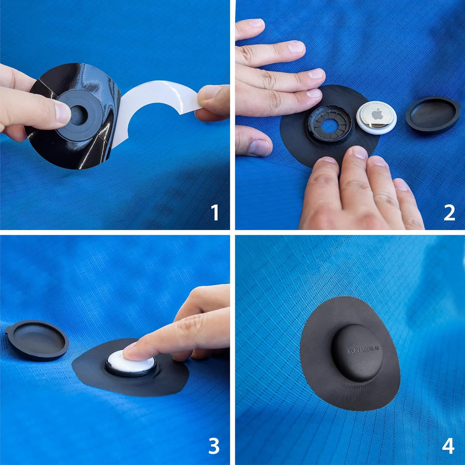 AirTag Fabric Mount (2 Pack) - TagVault - The First AirTag Fabric Mount | Secure & Discreet | for Luggage, Purses, Backpacks, & Jackets | Elevation Lab