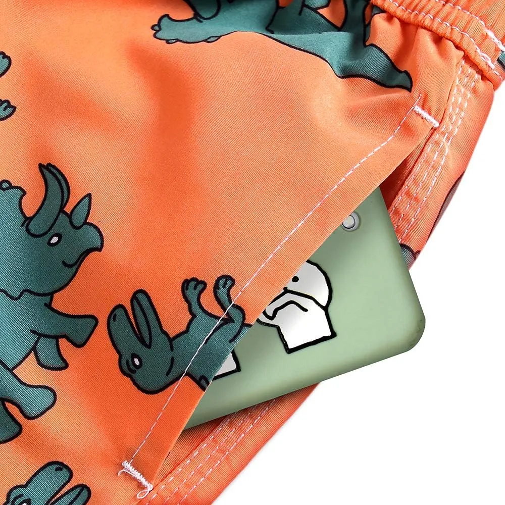 Boys Swim Trunks, Quick Dry Beach Swim Shorts Little Boys Bathing Suit Swimsuit with Mesh Lining, 3-14 Years