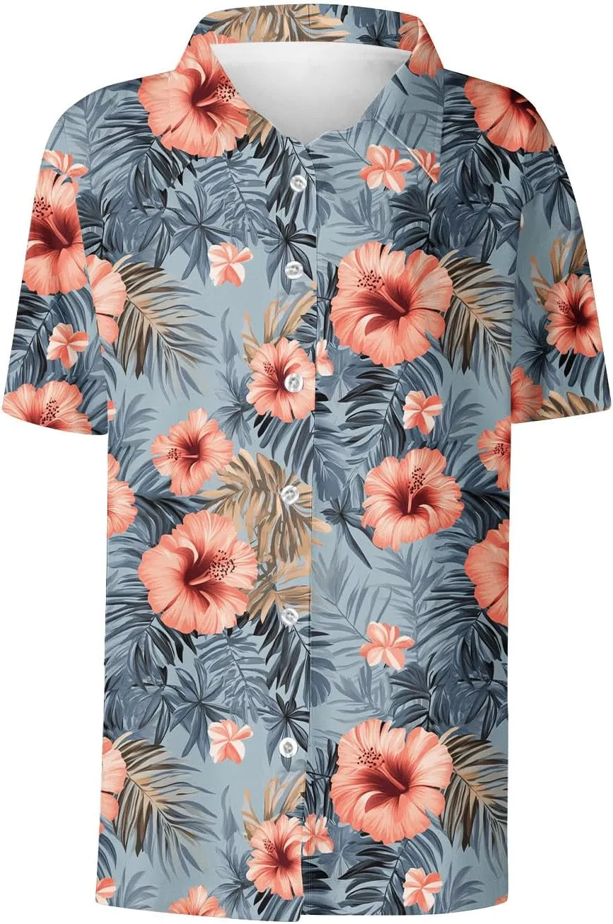 Button Down Shirts for Women Dressy Casual Short Sleeve Blouses Trendy Business Work Tops Trendy Summer Beach Outfits