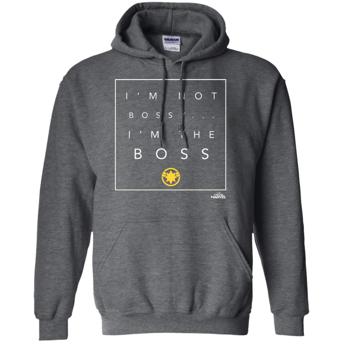 Captain Marvel Not Bossy I'm The Boss Pullover Hoodie Sweatshirt