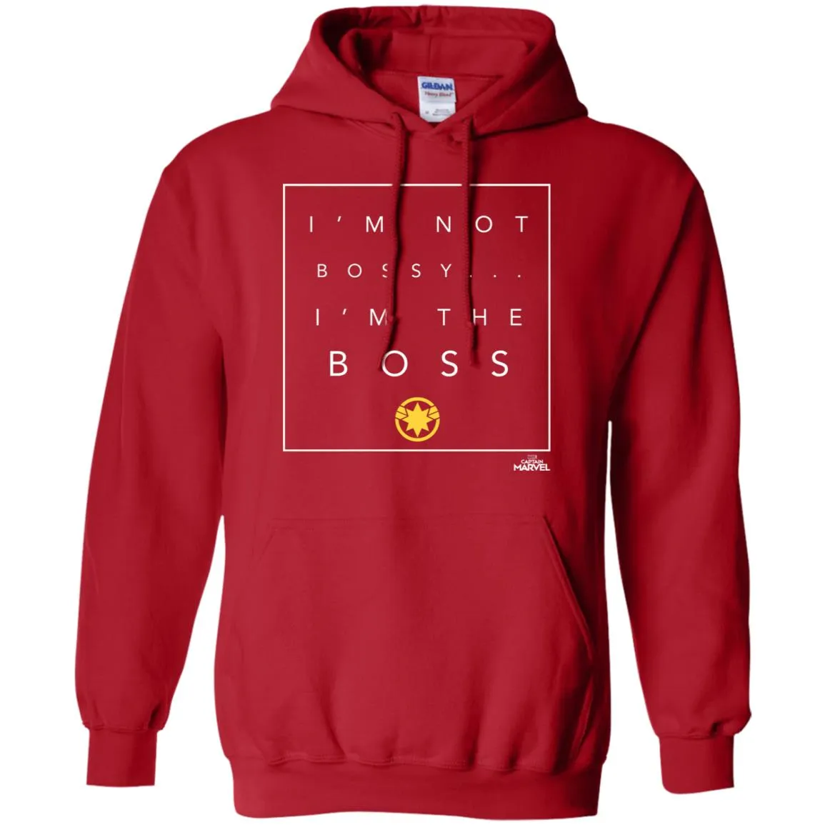 Captain Marvel Not Bossy I'm The Boss Pullover Hoodie Sweatshirt