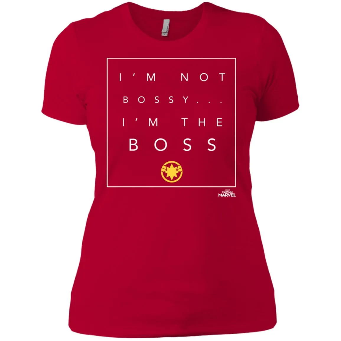 Captain Marvel Not Bossy I'm The Boss Women Cotton T-Shirt