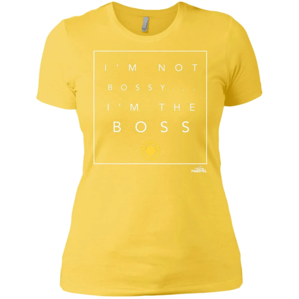 Captain Marvel Not Bossy I'm The Boss Women Cotton T-Shirt