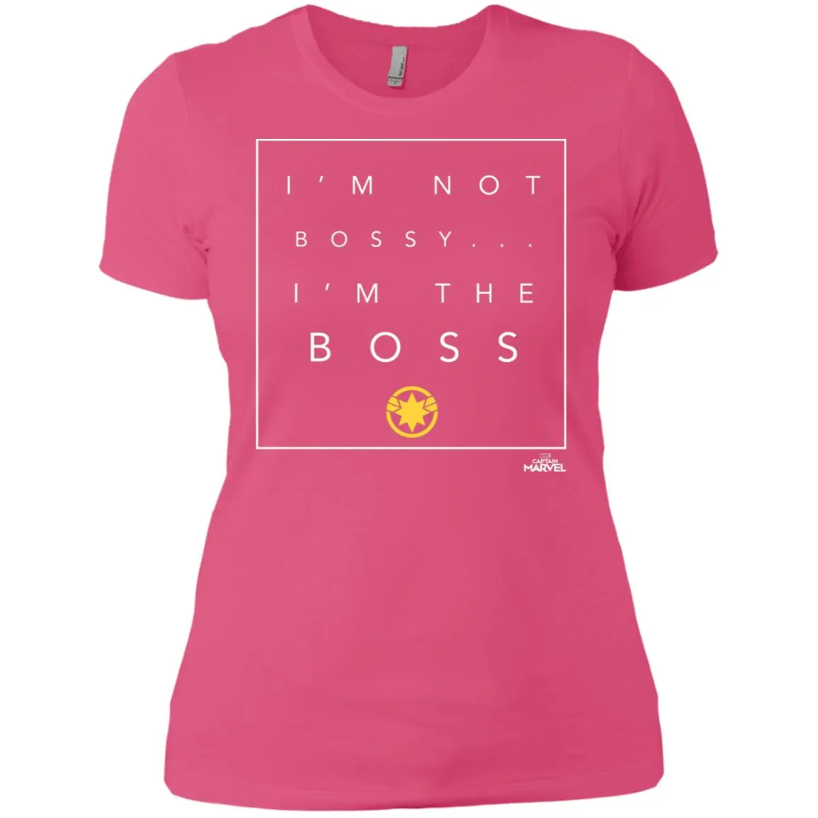 Captain Marvel Not Bossy I'm The Boss Women Cotton T-Shirt