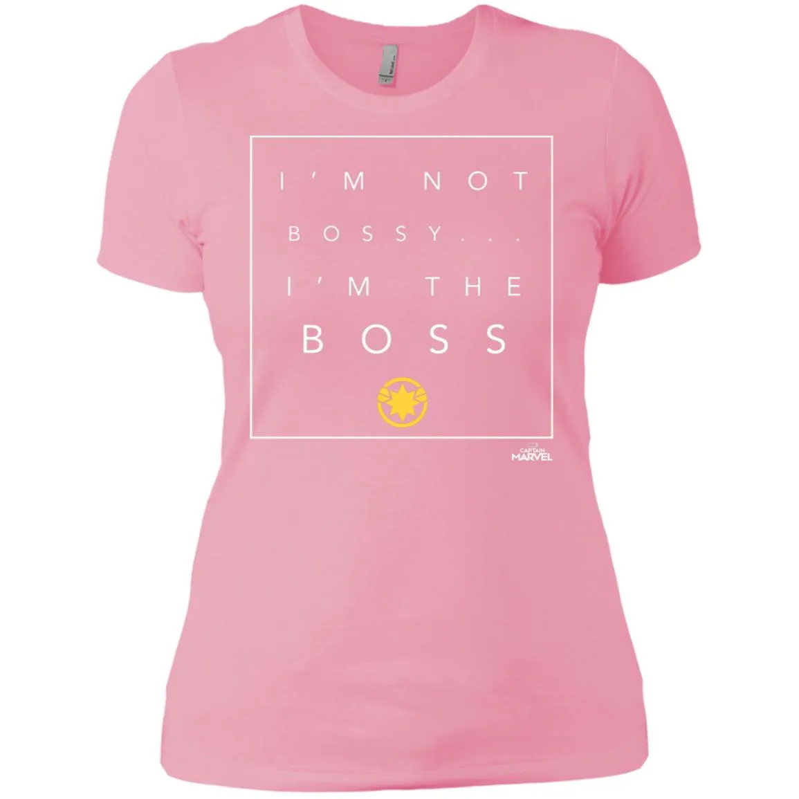 Captain Marvel Not Bossy I'm The Boss Women Cotton T-Shirt