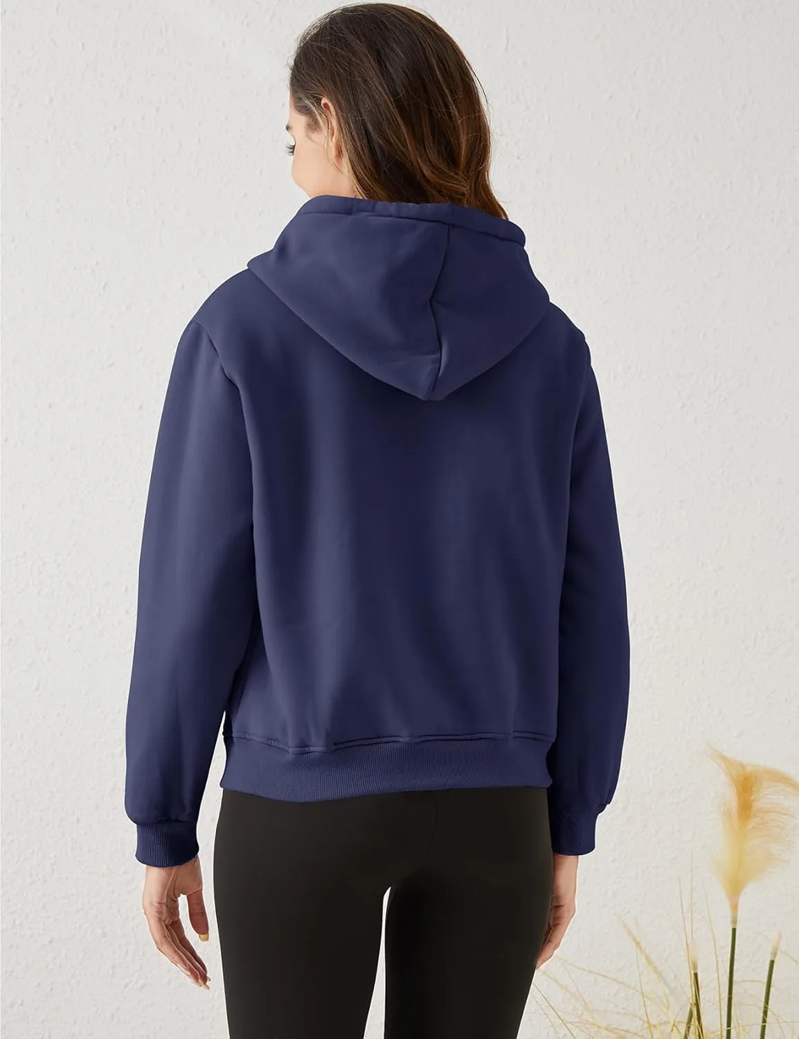 Gihuo Women's Winter Warm Hoodie Sherpa Fleece Lined Pullover Hoodie Hooded Sweatshirt Heavyweight Casual Tops