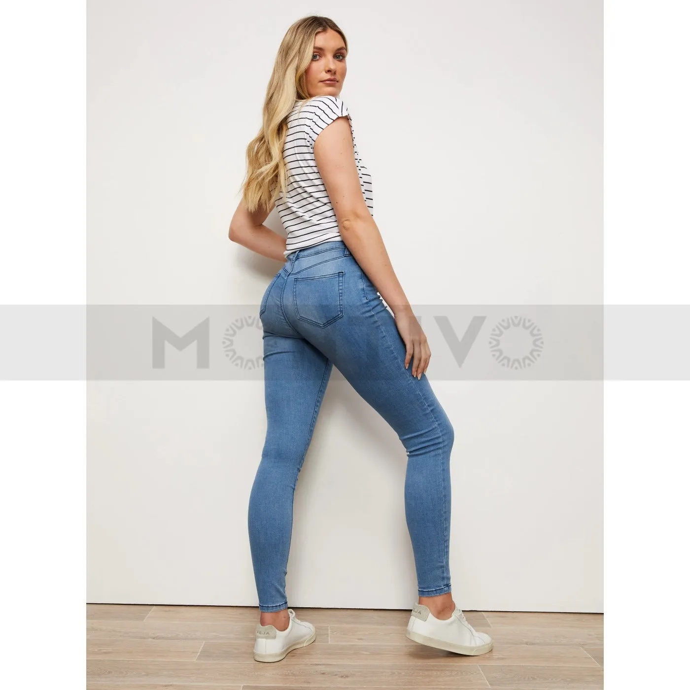 High Rise Skinny Blue Jeans