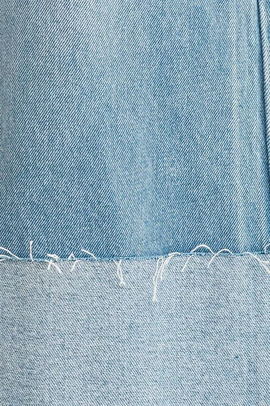 High-Waisted Wide Leg Cuffed Jeans *Online Only*