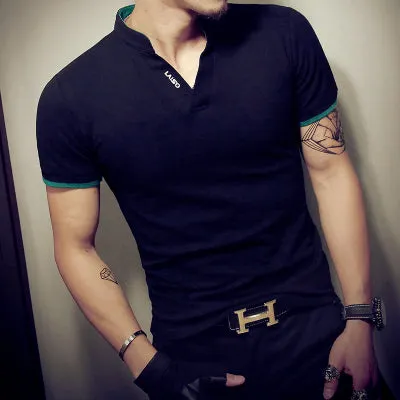 Hot Sale New Fashion Brand Men Polo shirt Solid Color Short-Sleeve Slim Fit Shirt Men Cotton polo Shirts Casual Camisa Polo 5XL