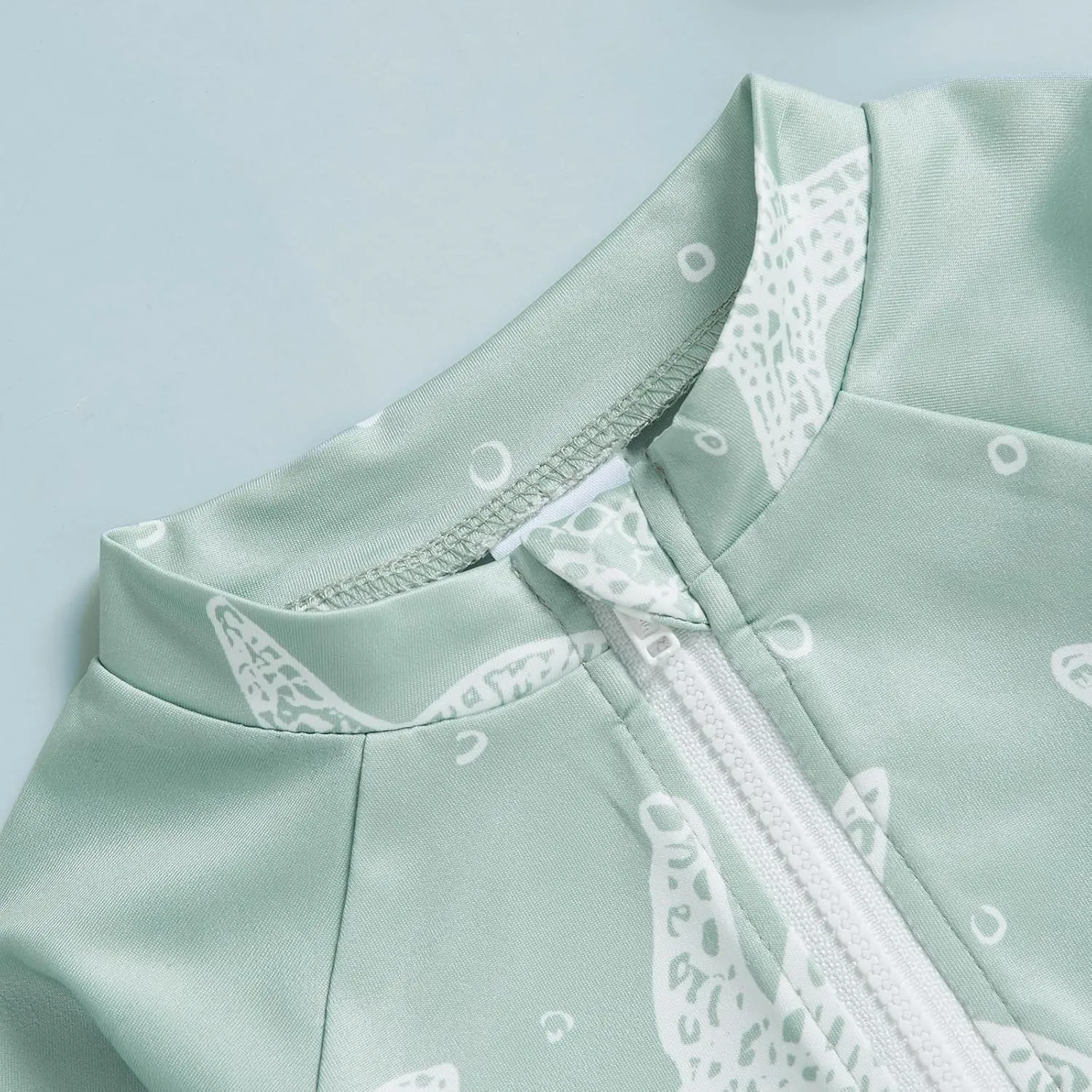 Infant Baby Girls Boys Swimsuit Zipper Rash Guard Toddler One Piece Swimwear Newborn Bathing Suit with Hat