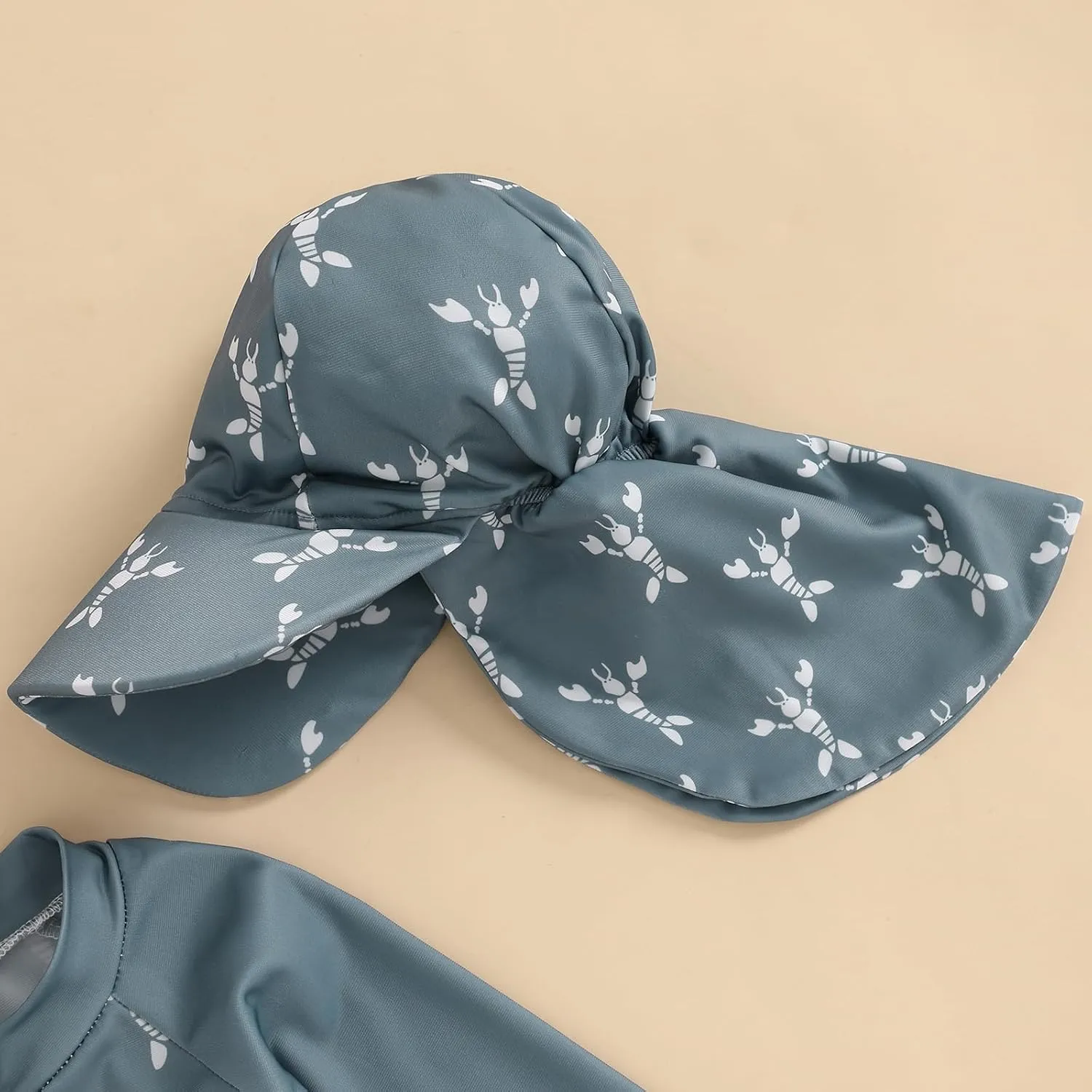 Infant Baby Girls Boys Swimsuit Zipper Rash Guard Toddler One Piece Swimwear Newborn Bathing Suit with Hat