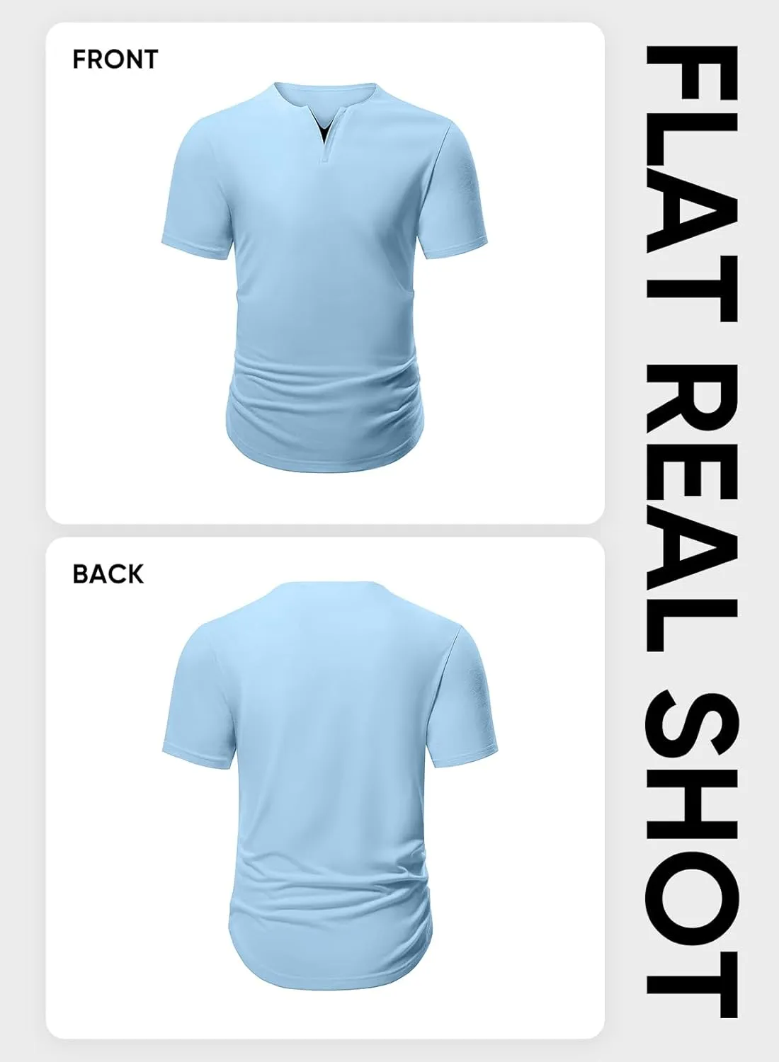 JMIERR Mens Muscle Slim T Shirts Summer V Neck Gym Shirt Casual Cotton Workout Athletic Longline Tees