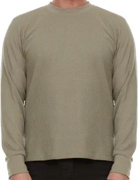 JMR Mens Heavyweight Waffle Thermal Shirt - 100% Cotton Long Sleeve - Wear as Base Layer or Standalone - Warm & Breathable