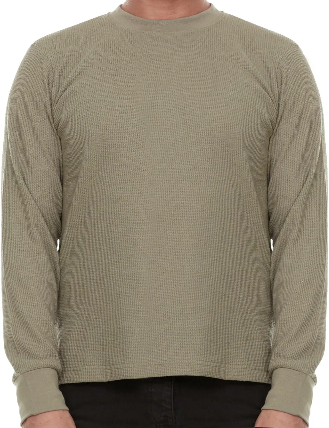 JMR Mens Heavyweight Waffle Thermal Shirt - 100% Cotton Long Sleeve - Wear as Base Layer or Standalone - Warm & Breathable