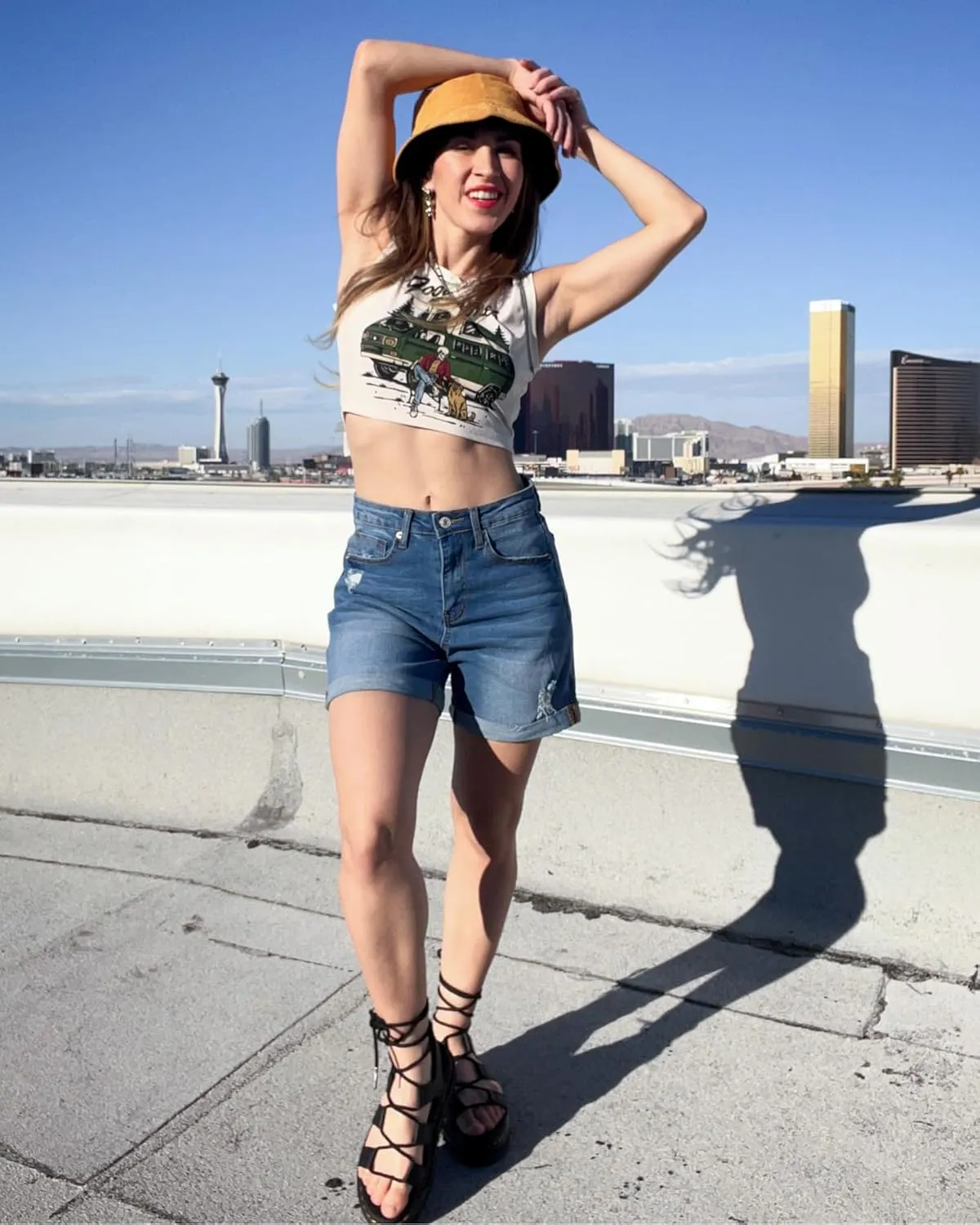 luvamia Women's Casual Ripped Denim Shorts High Rise Distressed Rolled Hem Jeans Shorts