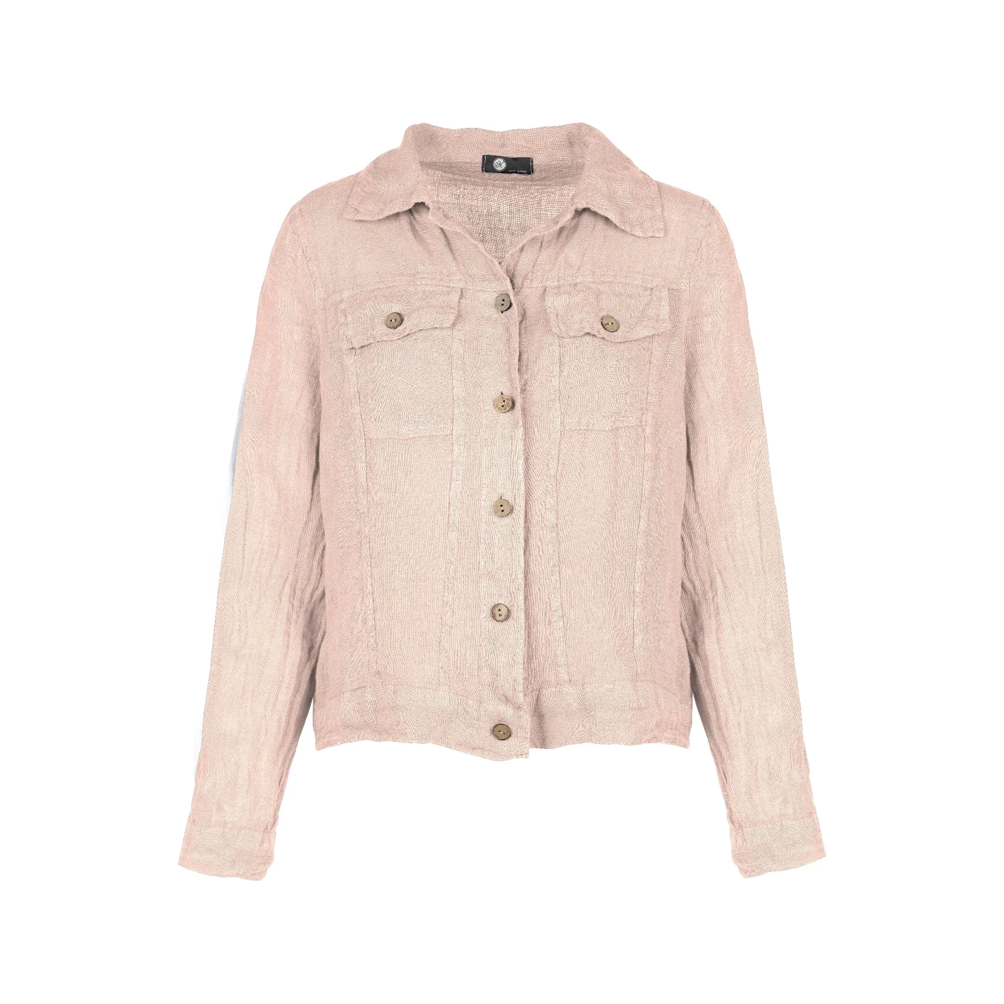 M Made in Italy  Women's Woven Long Sleeve Jacket