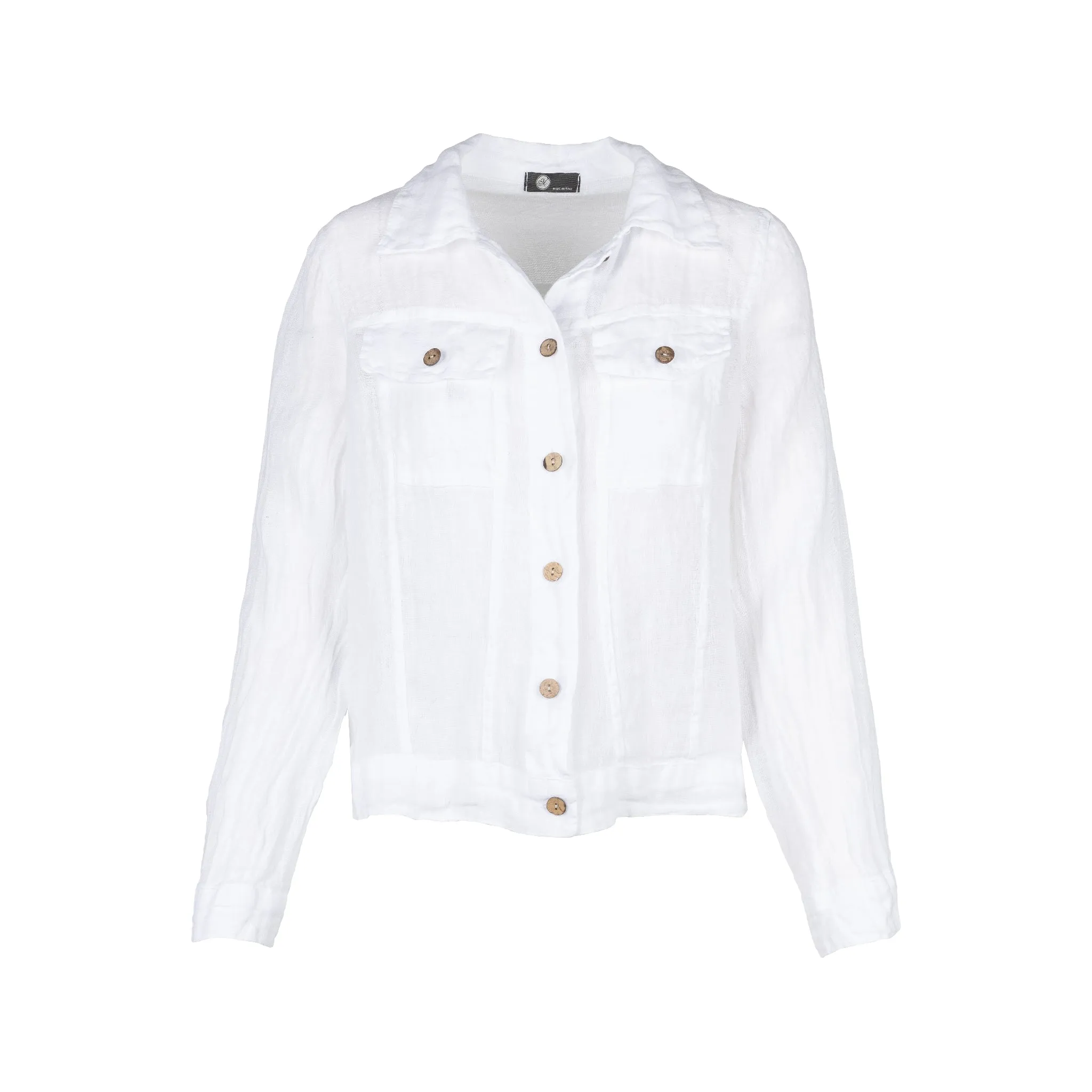 M Made in Italy  Women's Woven Long Sleeve Jacket