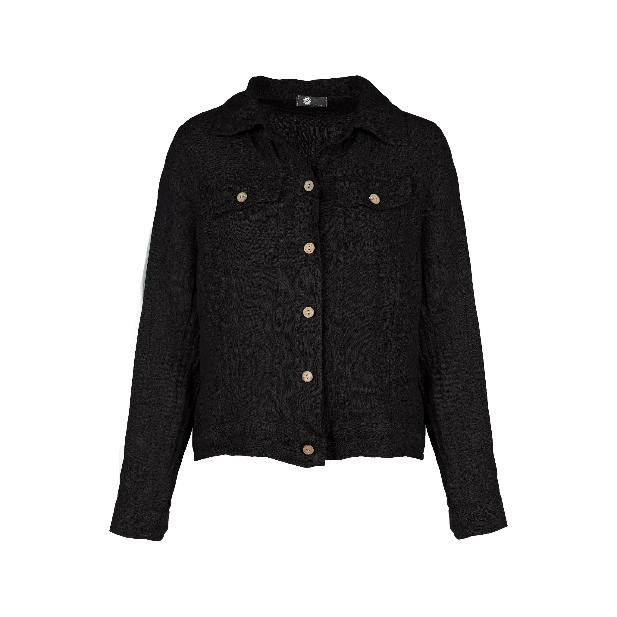 M Made in Italy  Women's Woven Long Sleeve Jacket
