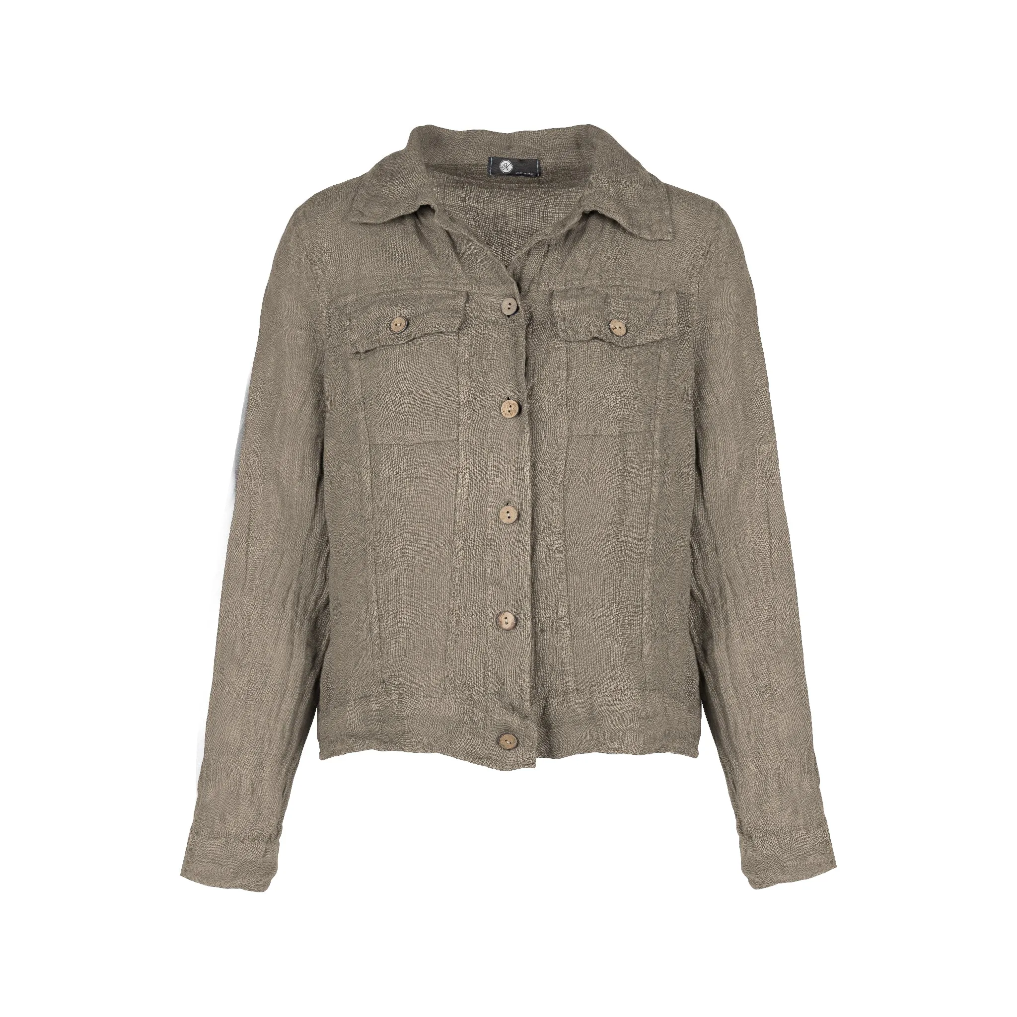 M Made in Italy  Women's Woven Long Sleeve Jacket
