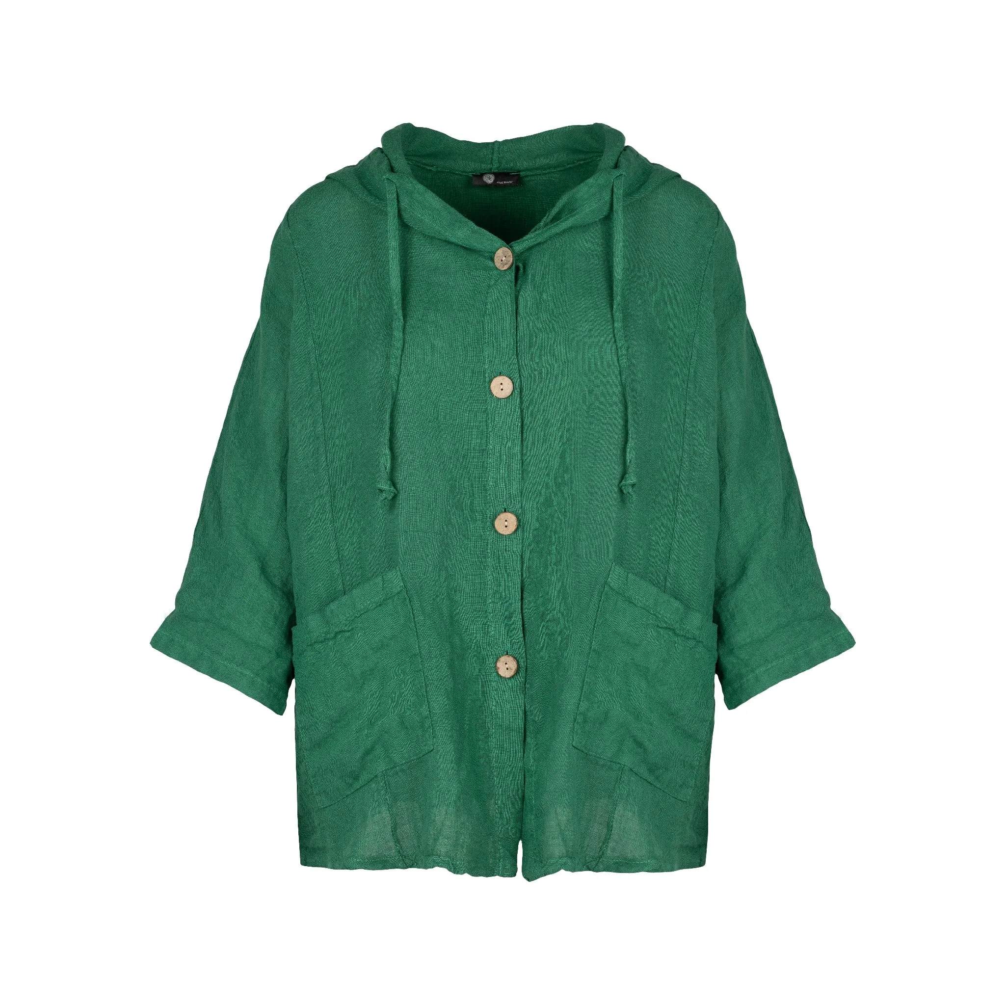 M Made in Italy  Women's Woven Three-Quarter Sleeve Jacket