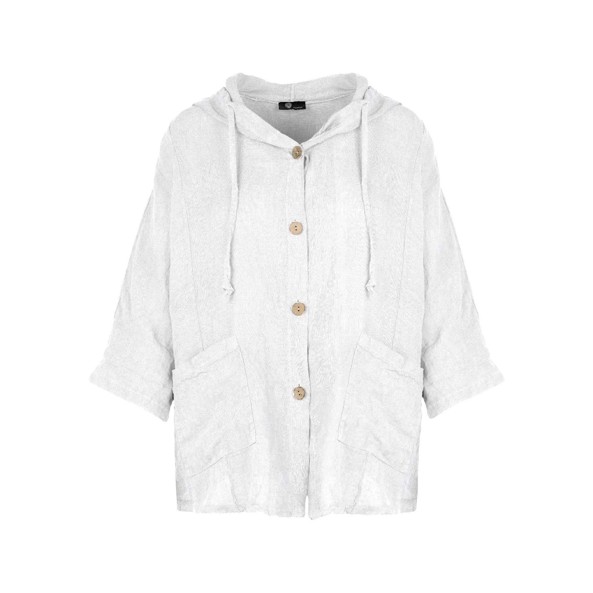 M Made in Italy  Women's Woven Three-Quarter Sleeve Jacket