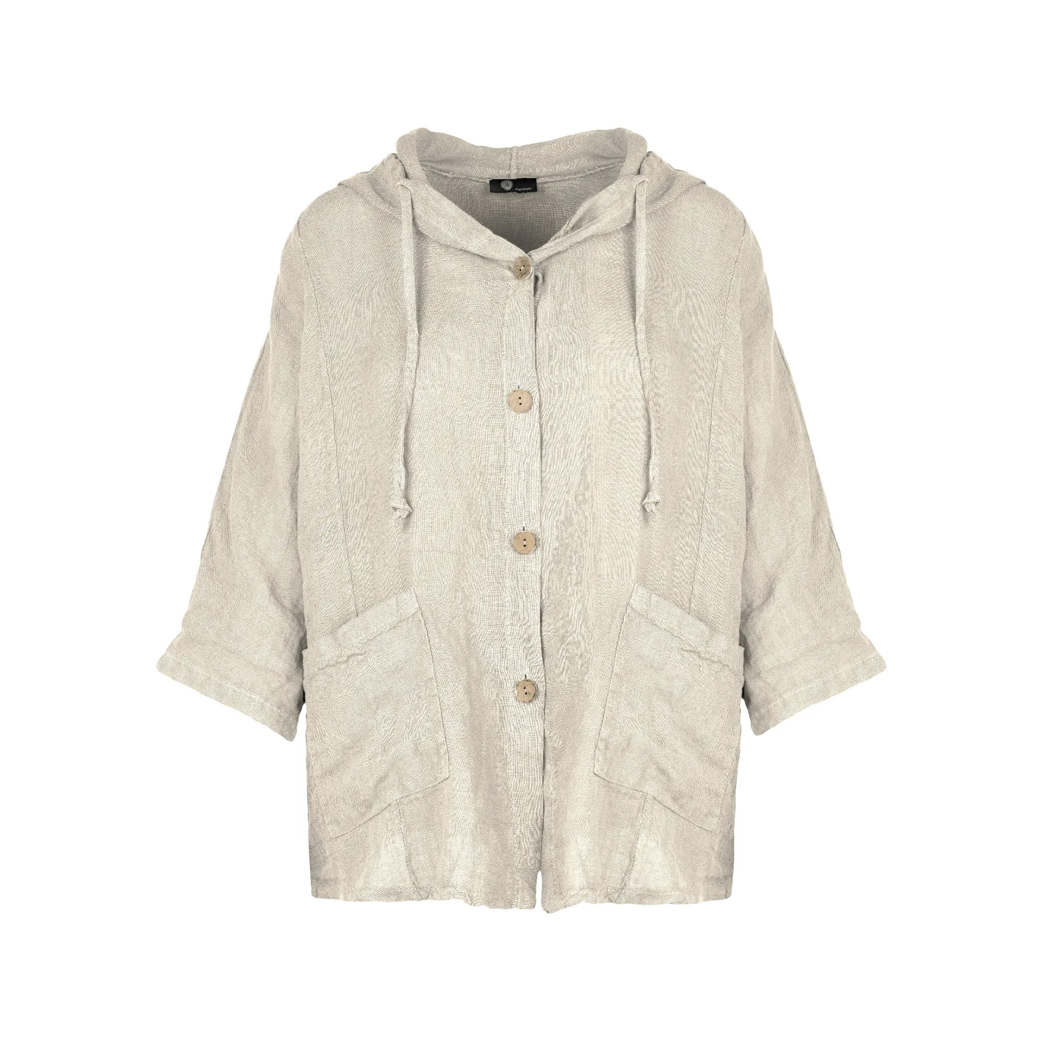 M Made in Italy  Women's Woven Three-Quarter Sleeve Jacket