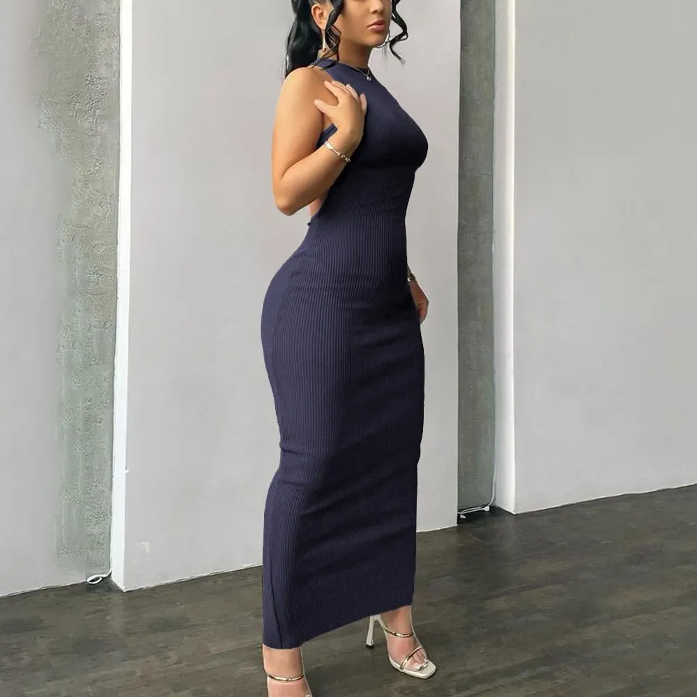 Nimsruc Women Summer Sexy Bodycon Maxi Dress Casual Long Dresses