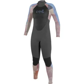 ONeill Women Epic 3/2 Back Zip Full Wetsuit - Graph/Desert Bloom