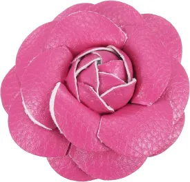PATIKIL Flower Hair Clips, Camellia Hairpin Floral Brooches Pin Handmade Leather Flower Brooch for Lady Bridal Women Hat Dress