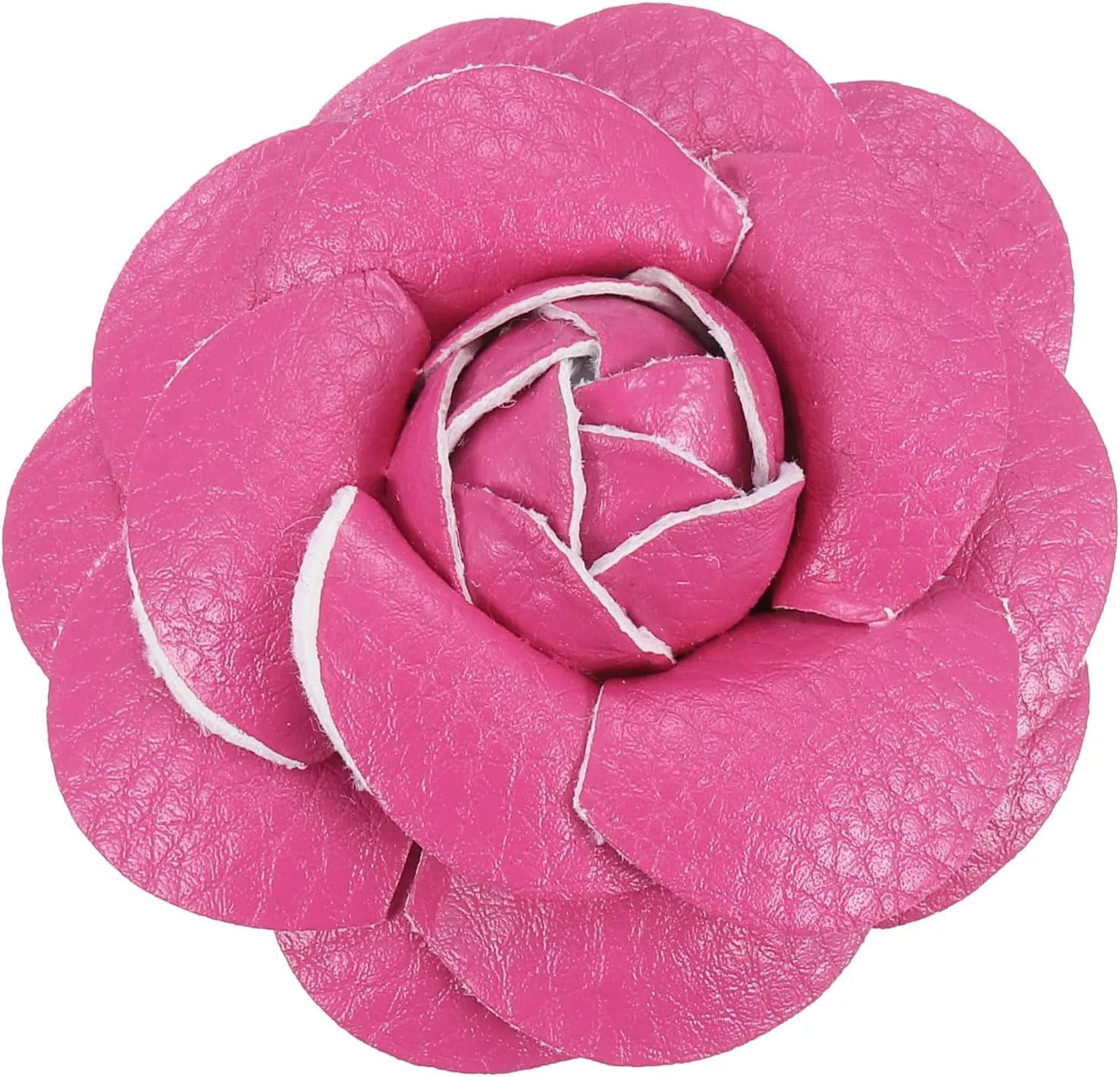 PATIKIL Flower Hair Clips, Camellia Hairpin Floral Brooches Pin Handmade Leather Flower Brooch for Lady Bridal Women Hat Dress