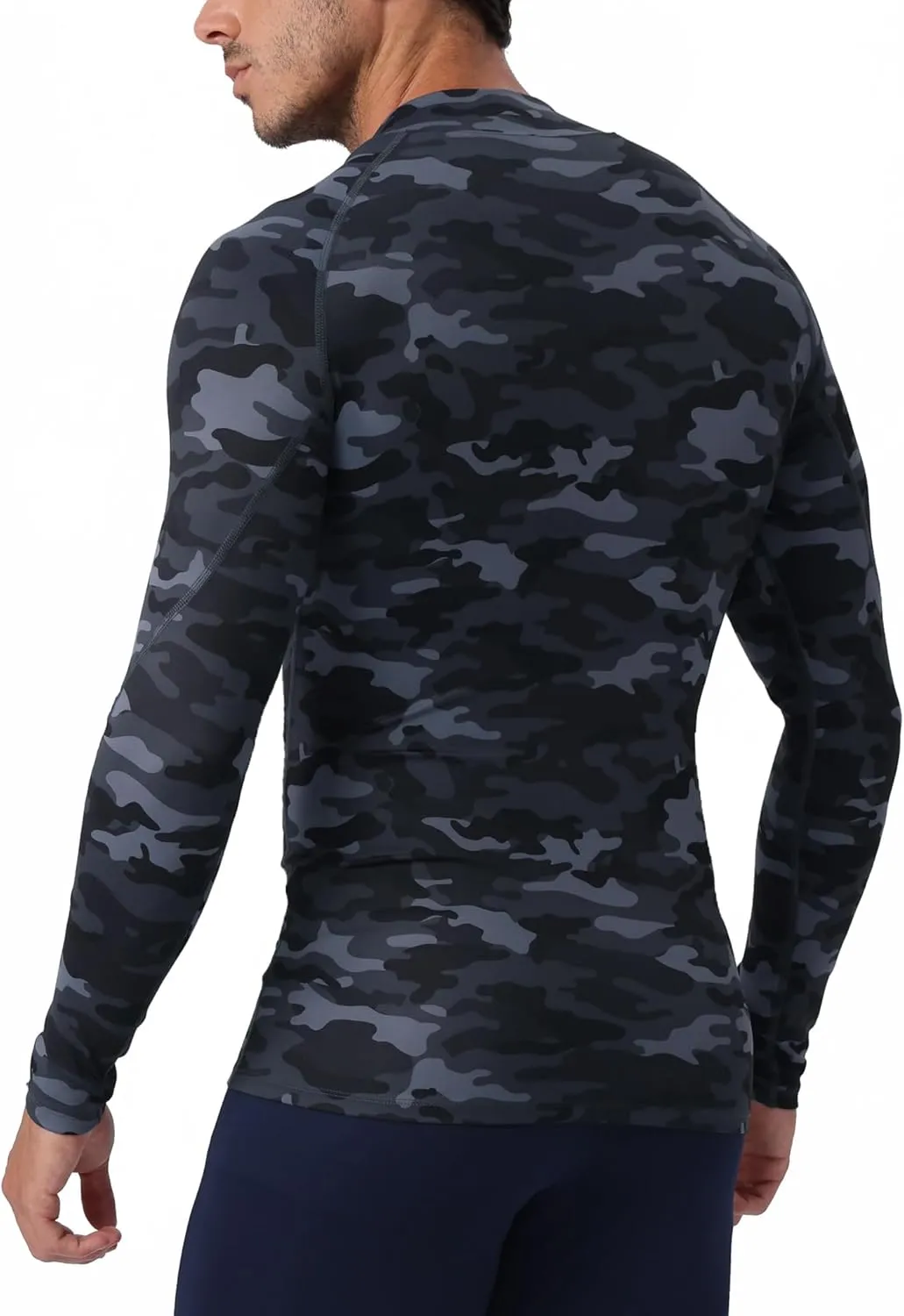 Queerier Men's Turtleneck Compression Shirts Long Sleeve Mock Thermal Base Layer Top Athletic Cool Dry Sports Undershirts