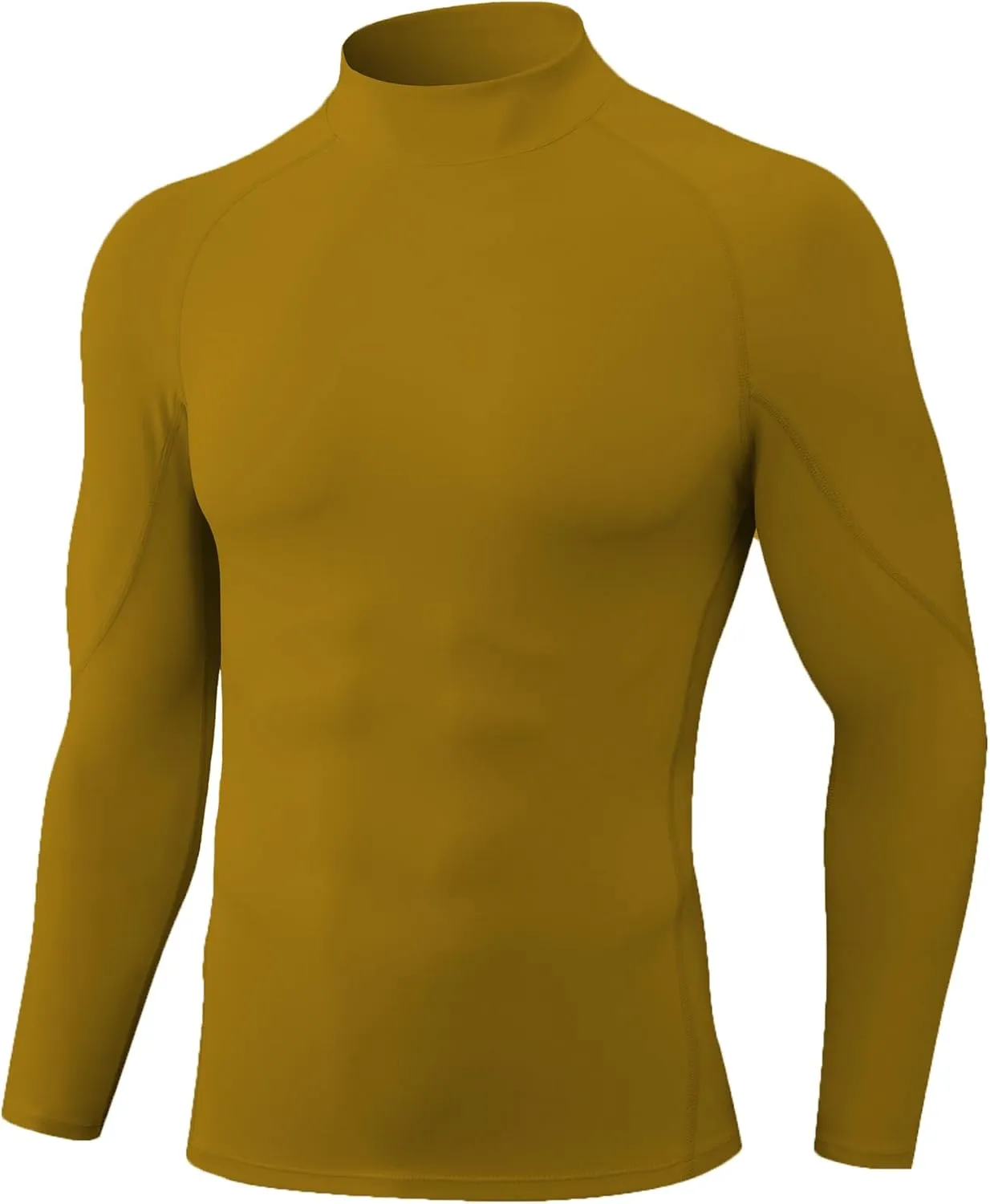 Queerier Men's Turtleneck Compression Shirts Long Sleeve Mock Thermal Base Layer Top Athletic Cool Dry Sports Undershirts