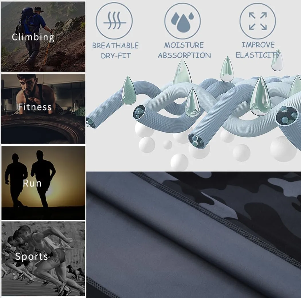 Queerier Men's Turtleneck Compression Shirts Long Sleeve Mock Thermal Base Layer Top Athletic Cool Dry Sports Undershirts