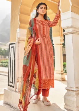 Rupali Unstitched Cotton Satin Salwar Suit Dress Material for Women