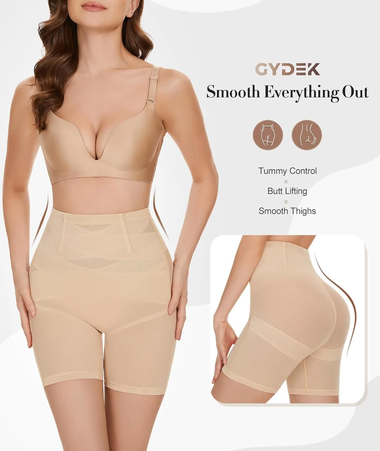 Shapewear Tummy Control Shorts - High Waisted Body Shaper Underwear Thigh Slimmer Panties Waist Trainer Girdle Panty