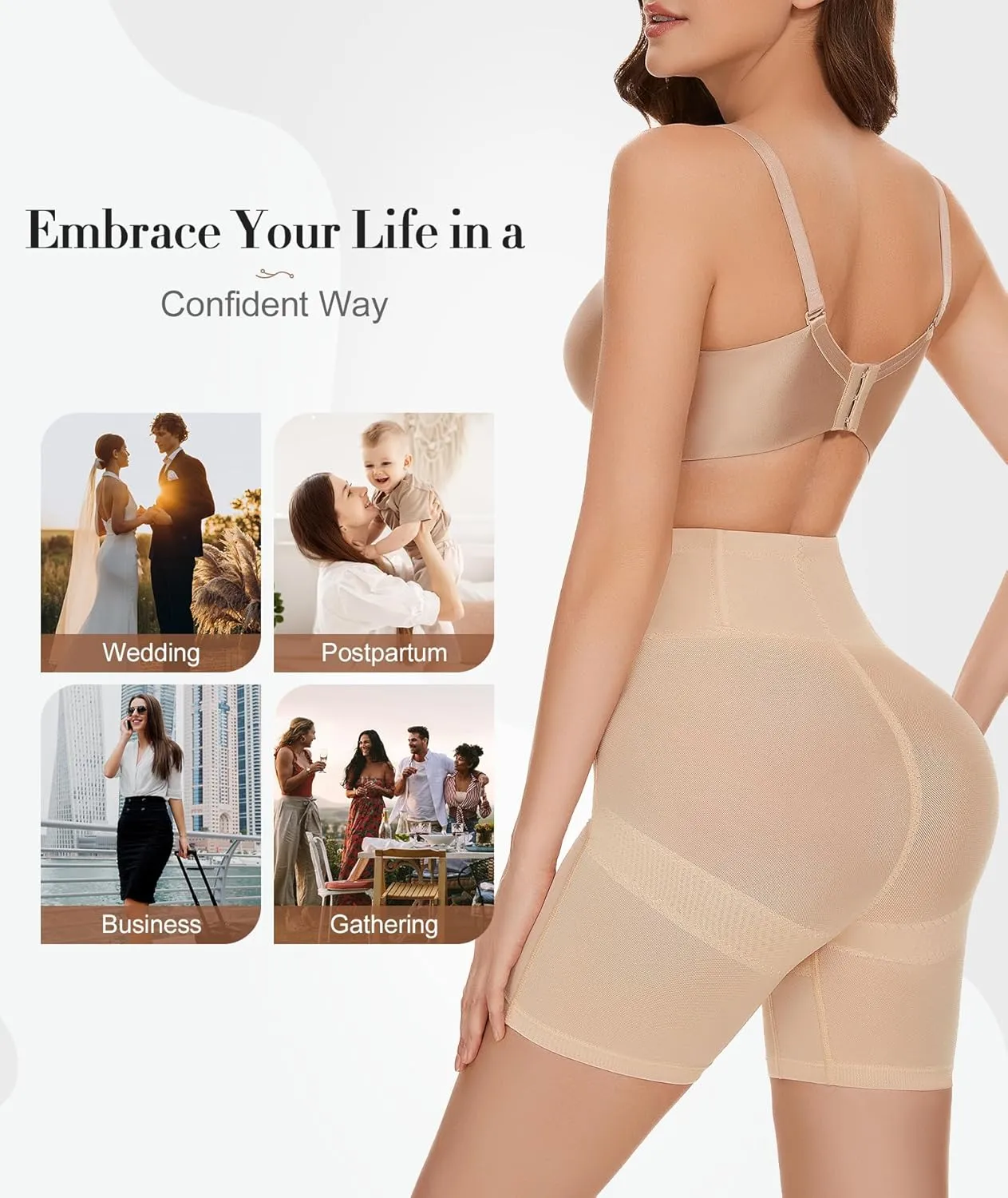 Shapewear Tummy Control Shorts - High Waisted Body Shaper Underwear Thigh Slimmer Panties Waist Trainer Girdle Panty