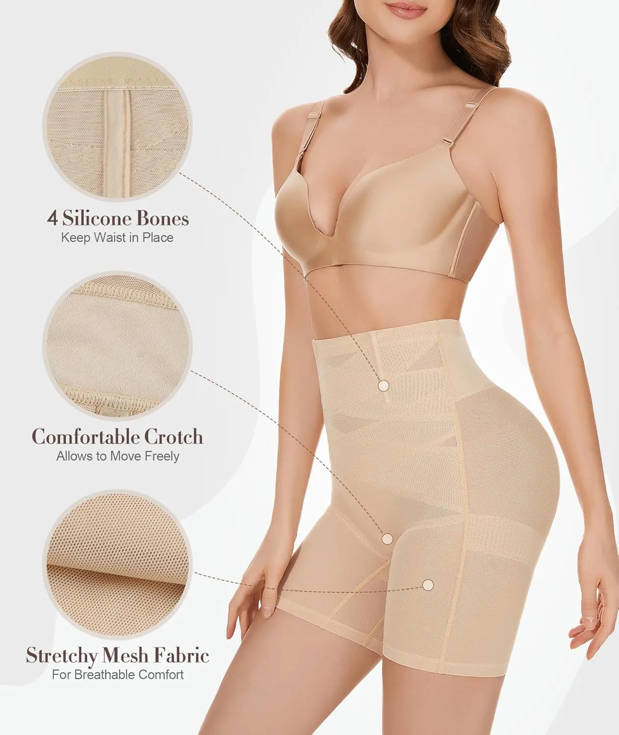 Shapewear Tummy Control Shorts - High Waisted Body Shaper Underwear Thigh Slimmer Panties Waist Trainer Girdle Panty