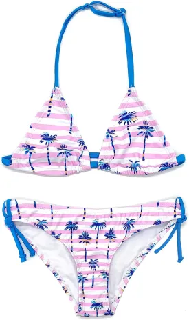 SHEKINI Girls Swimwear Halter Triangle Bikini Set Ruffled Hawaii Beach Sport Two Piece Swimsuits