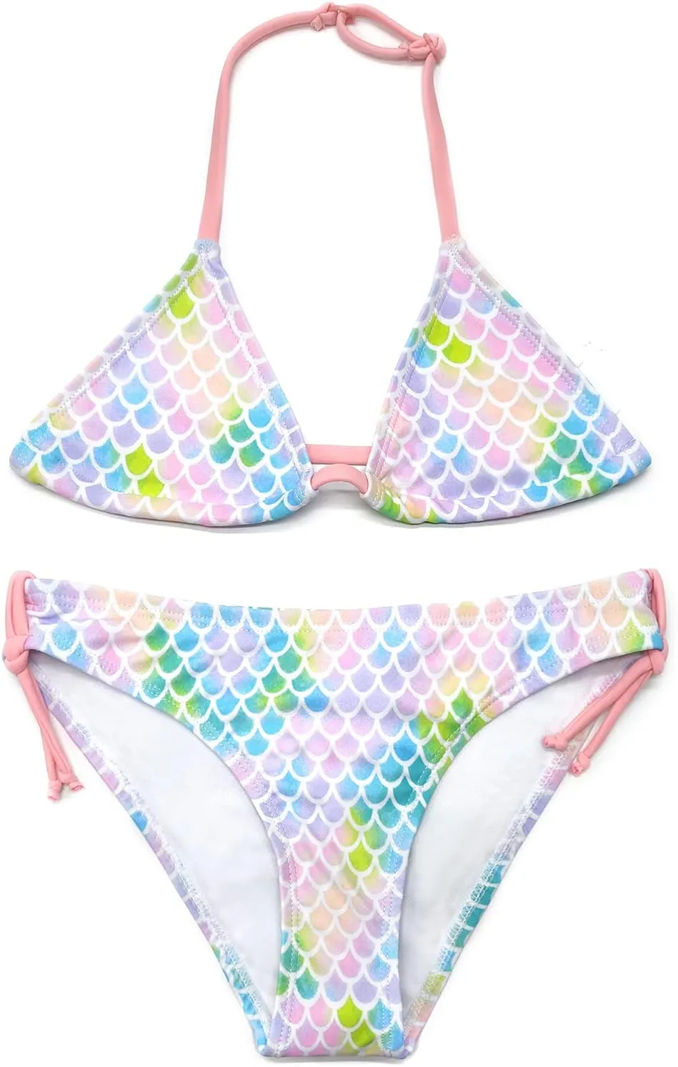 SHEKINI Girls Swimwear Halter Triangle Bikini Set Ruffled Hawaii Beach Sport Two Piece Swimsuits