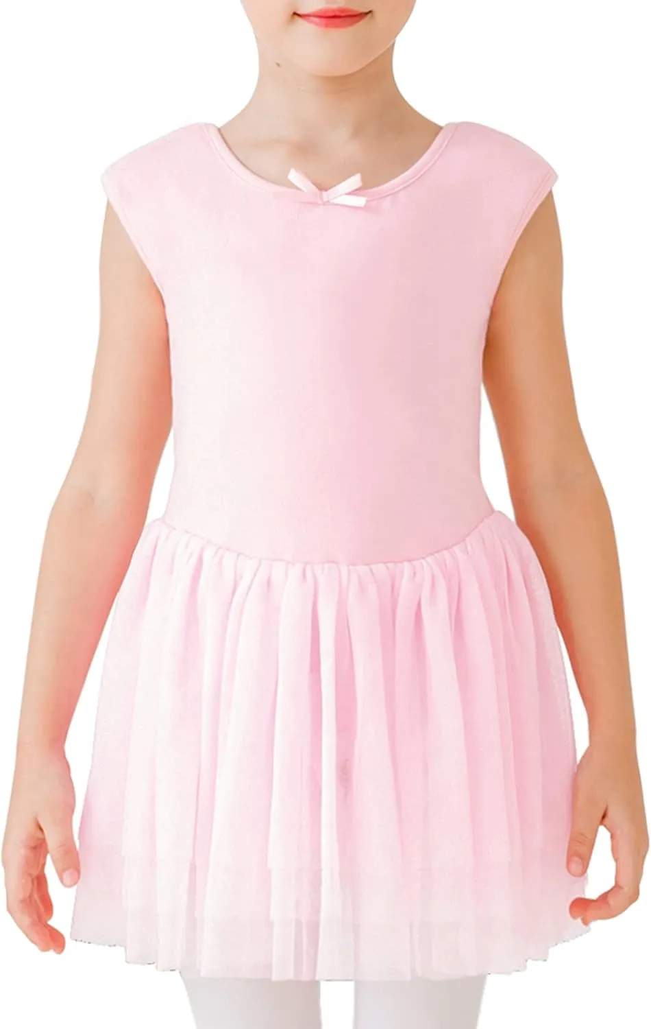 Stelle Puff Sleeve Ballet Leotards for Girls with Sparkly Tutu Skirted Toddler Dance Dress Outfit