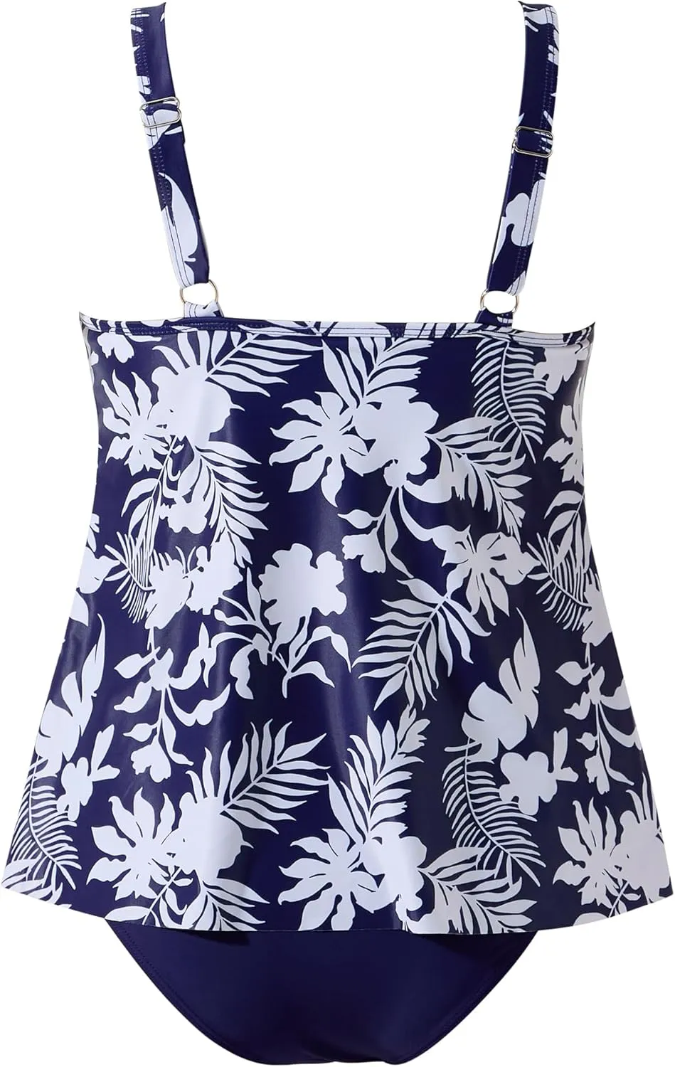 SUUKSESS Women Tummy Control Tankini Bathing Suit Ruffle High Waisted Swimsuit