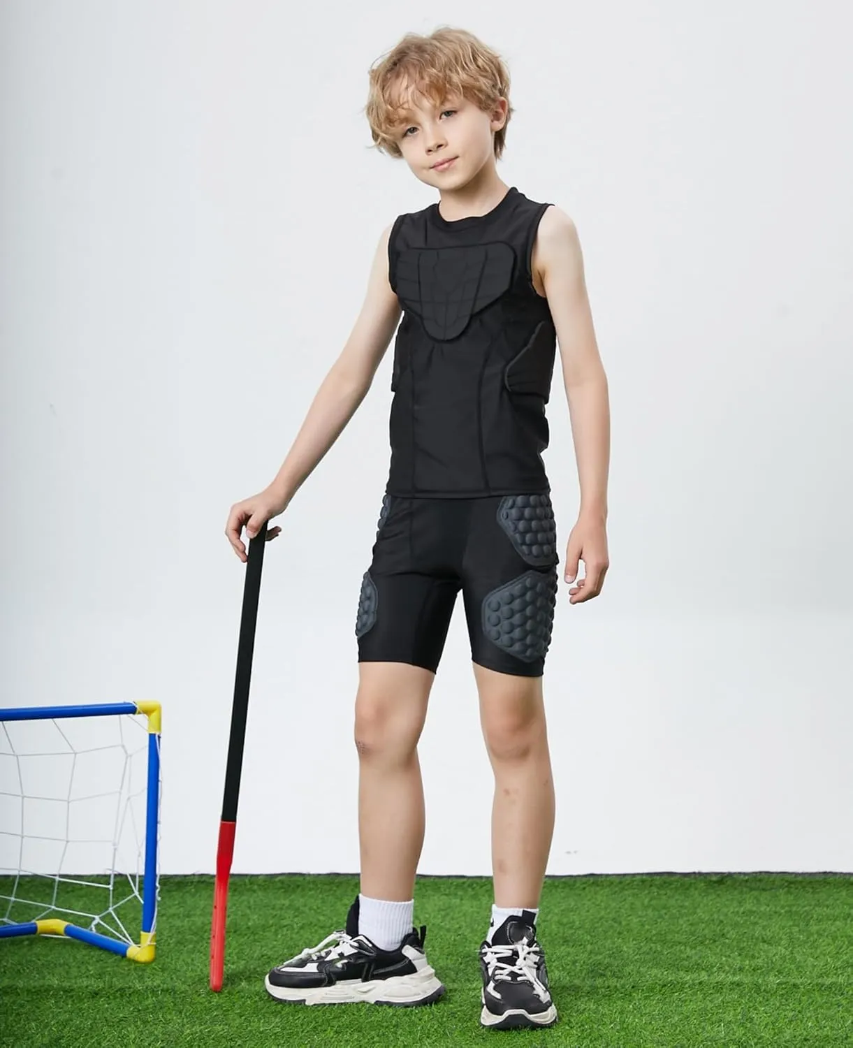 Topeter Youth Slider Shorts - Boys & Girls Protective Hip & Butt Padded Short Pants