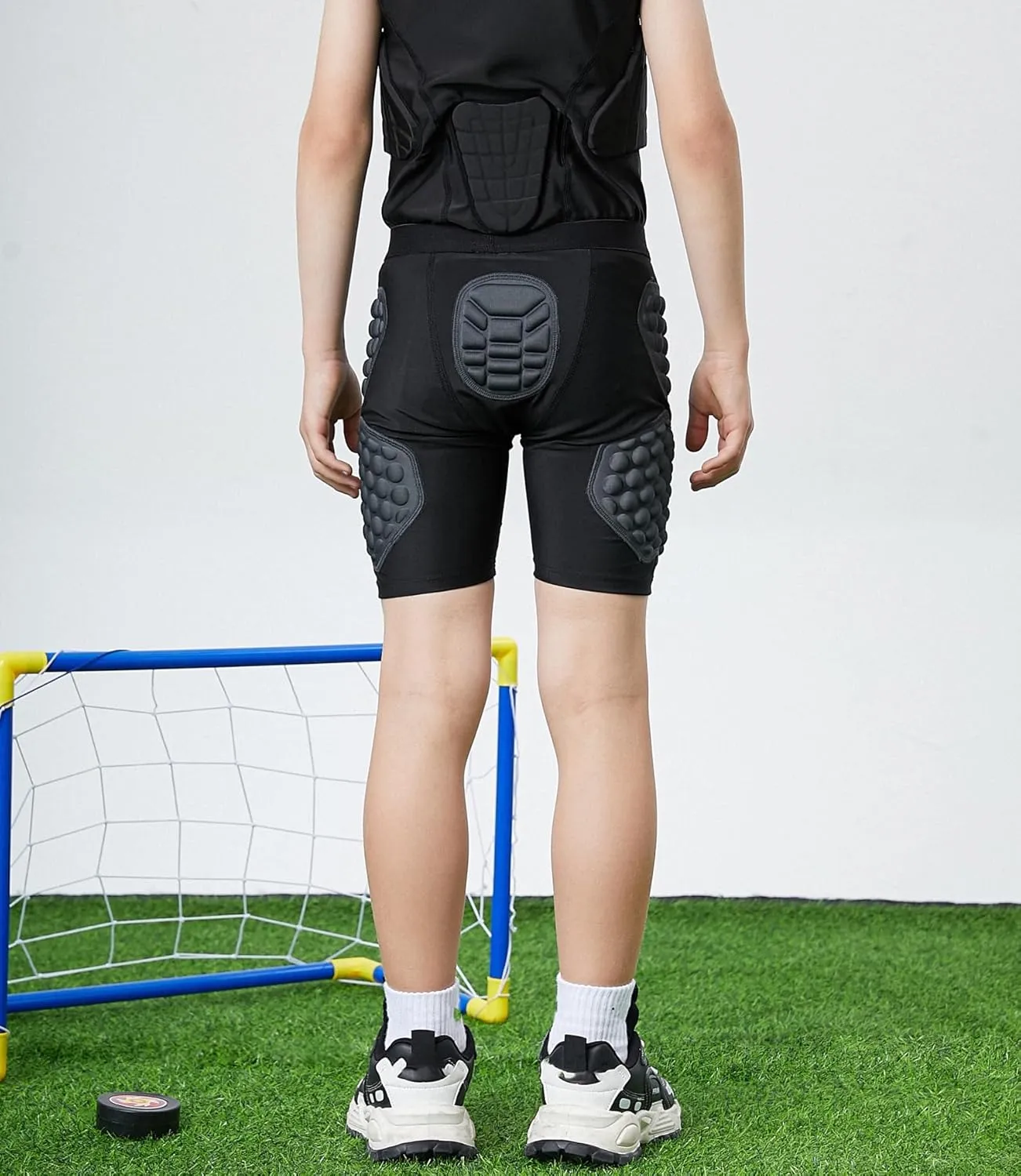 Topeter Youth Slider Shorts - Boys & Girls Protective Hip & Butt Padded Short Pants