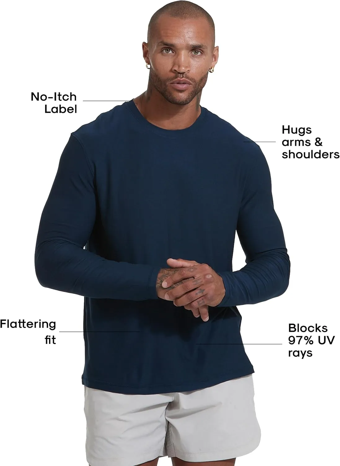 True Classic Workout Shirts for Men - Athletic Tops & Gym Shirts for Men | Quick-Dry Mens Workout Shirt Base Layer