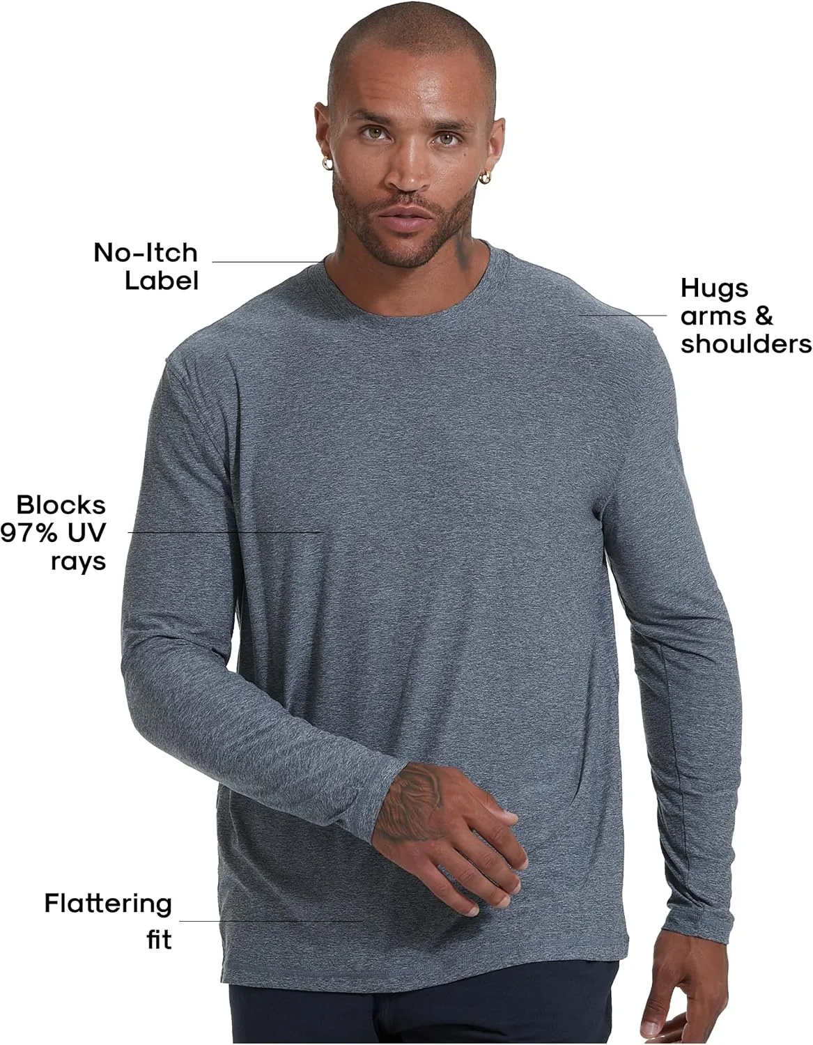 True Classic Workout Shirts for Men - Athletic Tops & Gym Shirts for Men | Quick-Dry Mens Workout Shirt Base Layer