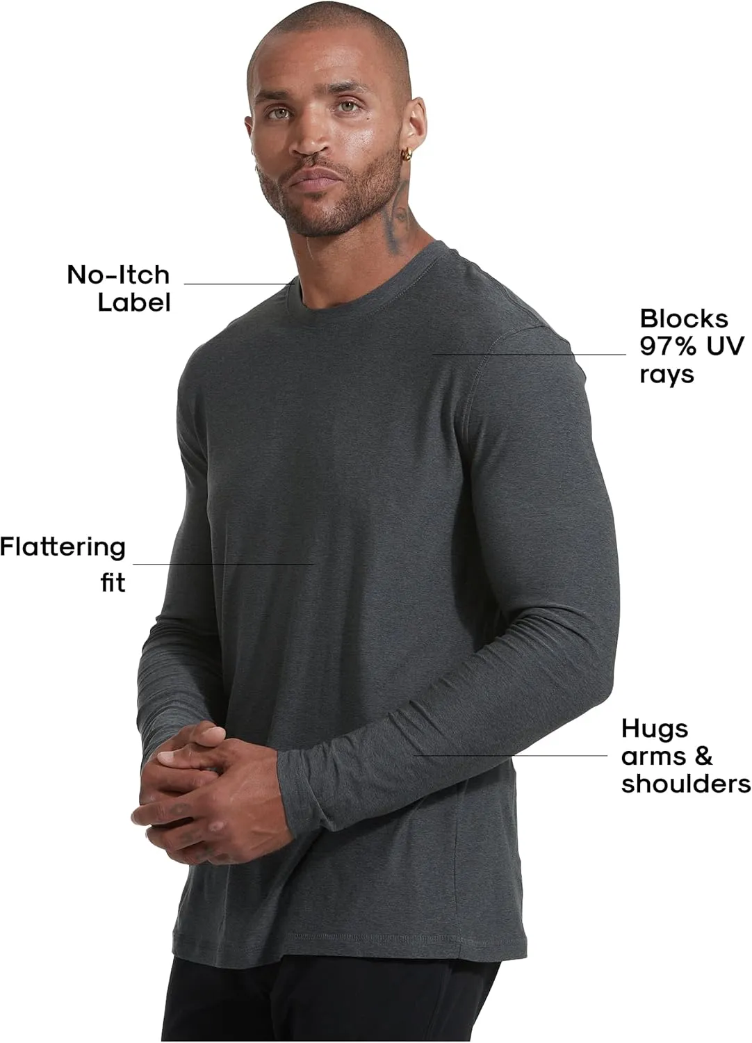 True Classic Workout Shirts for Men - Athletic Tops & Gym Shirts for Men | Quick-Dry Mens Workout Shirt Base Layer